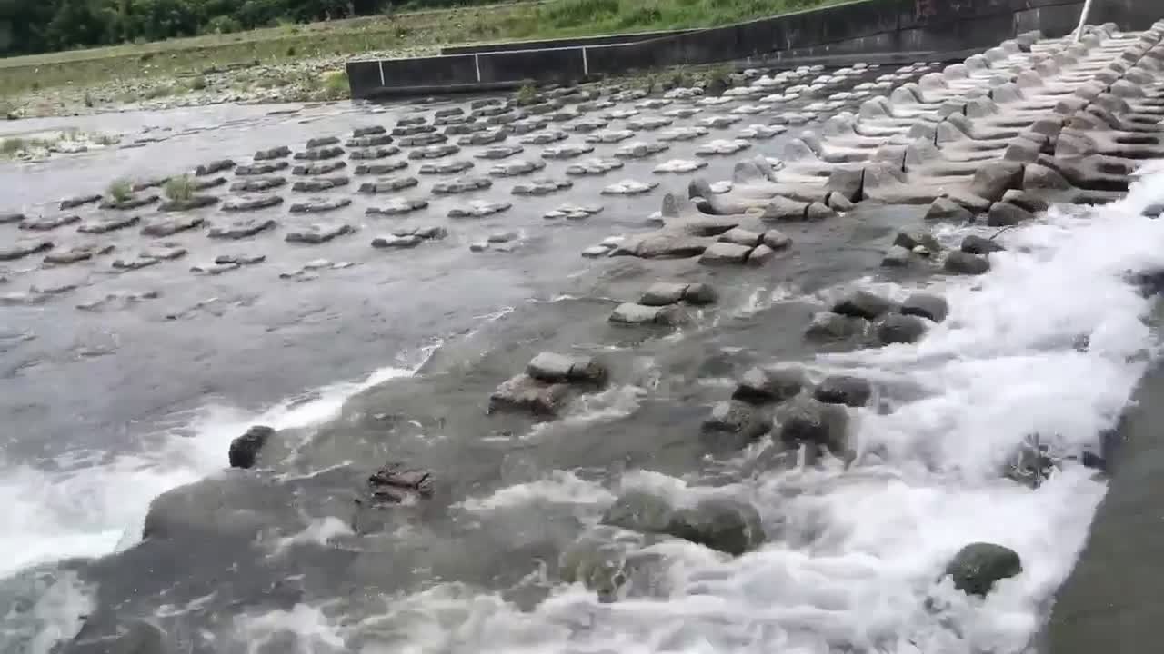 A dam located in a beautiful environment