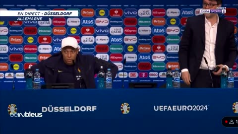 Mbappé at the end of his press conference