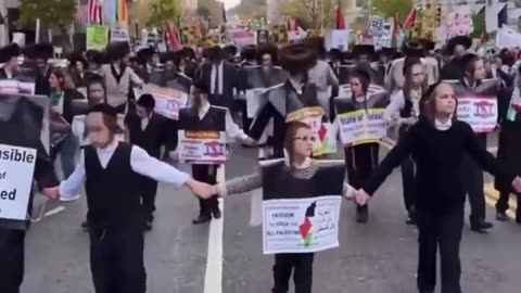 Orthodox Jews protest pro Palestine and against Zionism