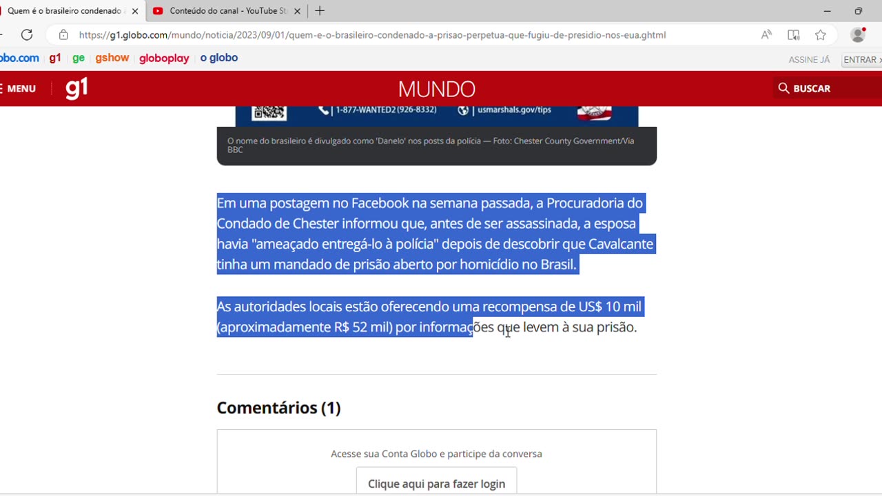 Quem é o brasileiro condenado à prisão perpétua que fugiu de presídio nos EUA