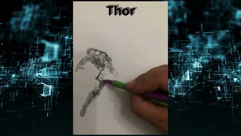 Thor timelapse drawing