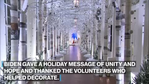 First lady Jill Biden unveils 2022 White House holiday decorations