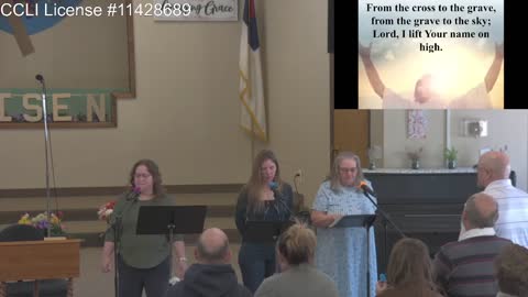 Moose Creek Baptist Church sings “Lord I Lift Your Name on High“ During Service 4-3-2022