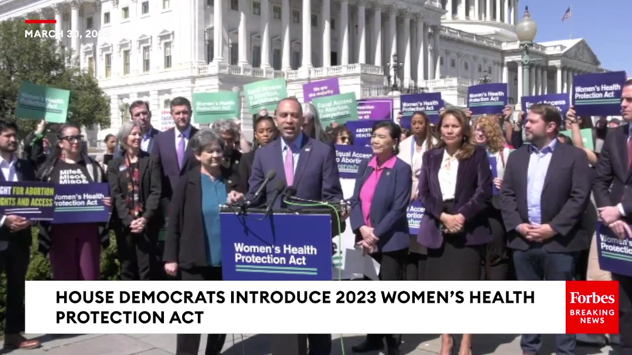 House Democrats Gather Outside The Capitol Building To Introduce The Women's Health Protection Act