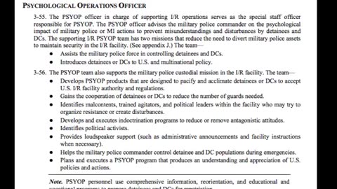 Leaked Document: Military Internment Camps in U.S to be Used for Political Dissidents