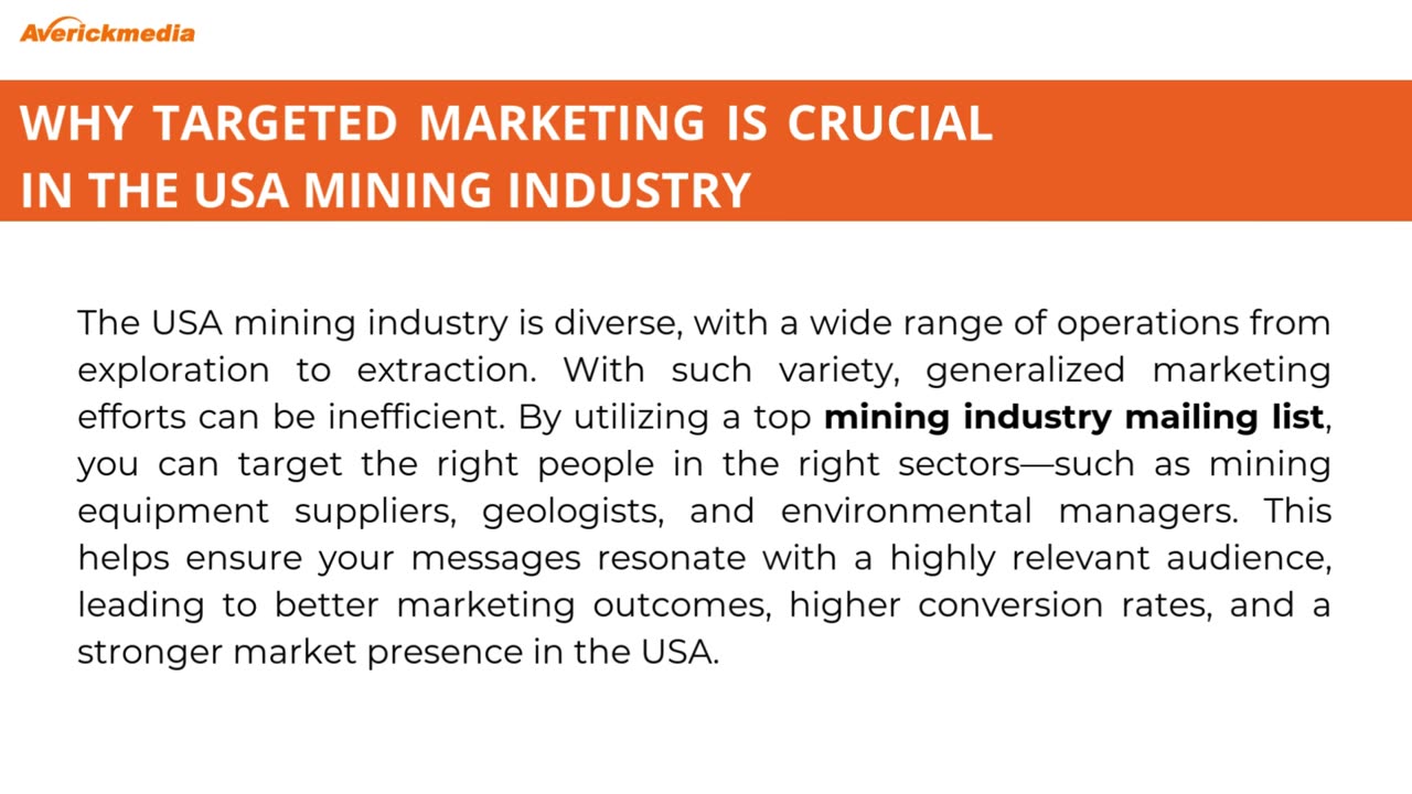 Top Mining Industry Email List for Targeted Marketing in the USA