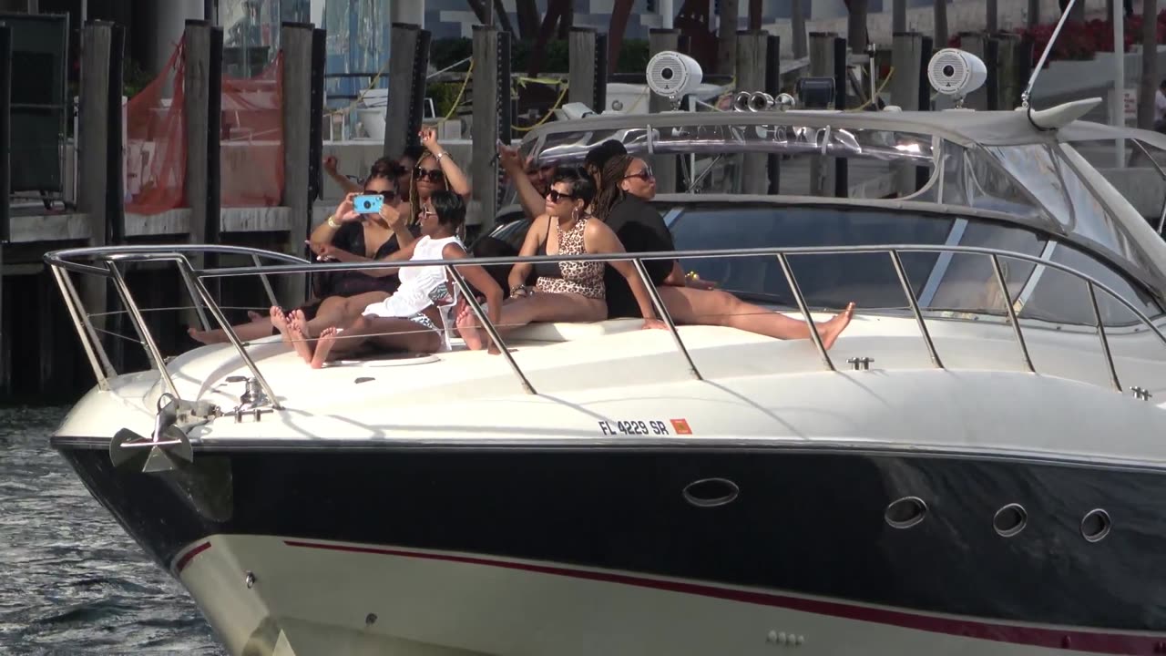 Shameless Crowd chilling on Boats and Yachts on Miami !!!!