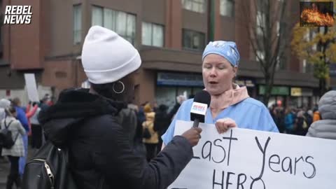 B.C. health-care workers gather to protest vaccine mandate