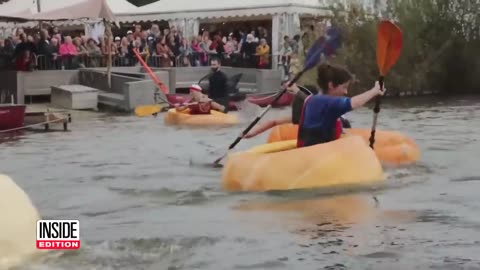 Contestants Battle it Out in Massive Pumpkins