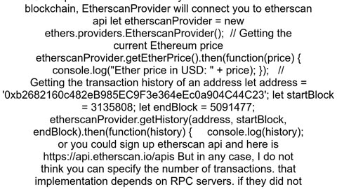 How to fetch most recent transactions via ethers