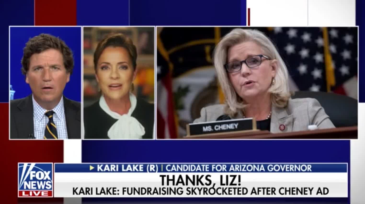 Kari Lake: "Liz Cheney now is officially my biggest fundraiser to date."