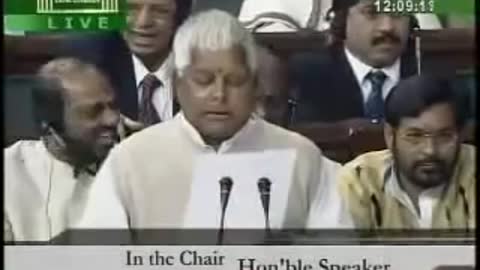 Lalu Prasad Funny English speach in parliament! 🤣