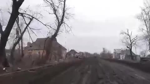 Destruction of the village by Russian troops!#