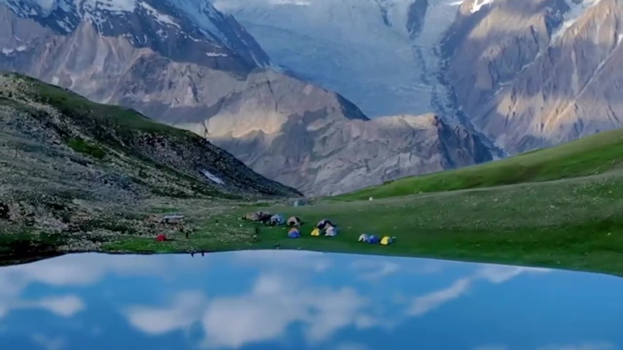 RUSH LAKE IS THE HIGHEST LAKE IN PAKISTAN~AN ALTITUDE OF 5098 METERS ABOVE SEA LEVEL NEAR A PEAK CALLED RUSH PARI