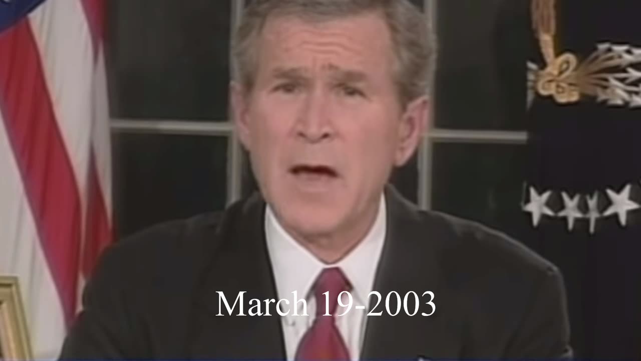 20 Years ago President Bush announces Operation Iraqi Freedom Live on TV