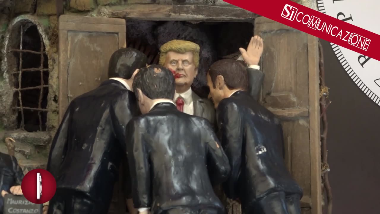 in naples, they made trump's figurine, for the nativity scene