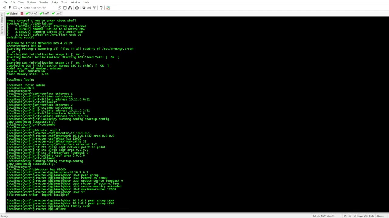 Data Center Arista l2vpn evpn VxLan