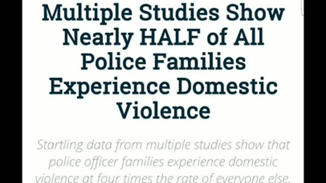 40% of Police Abuse their Families?