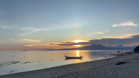 beautiful sunset in siquijor Island Philippines