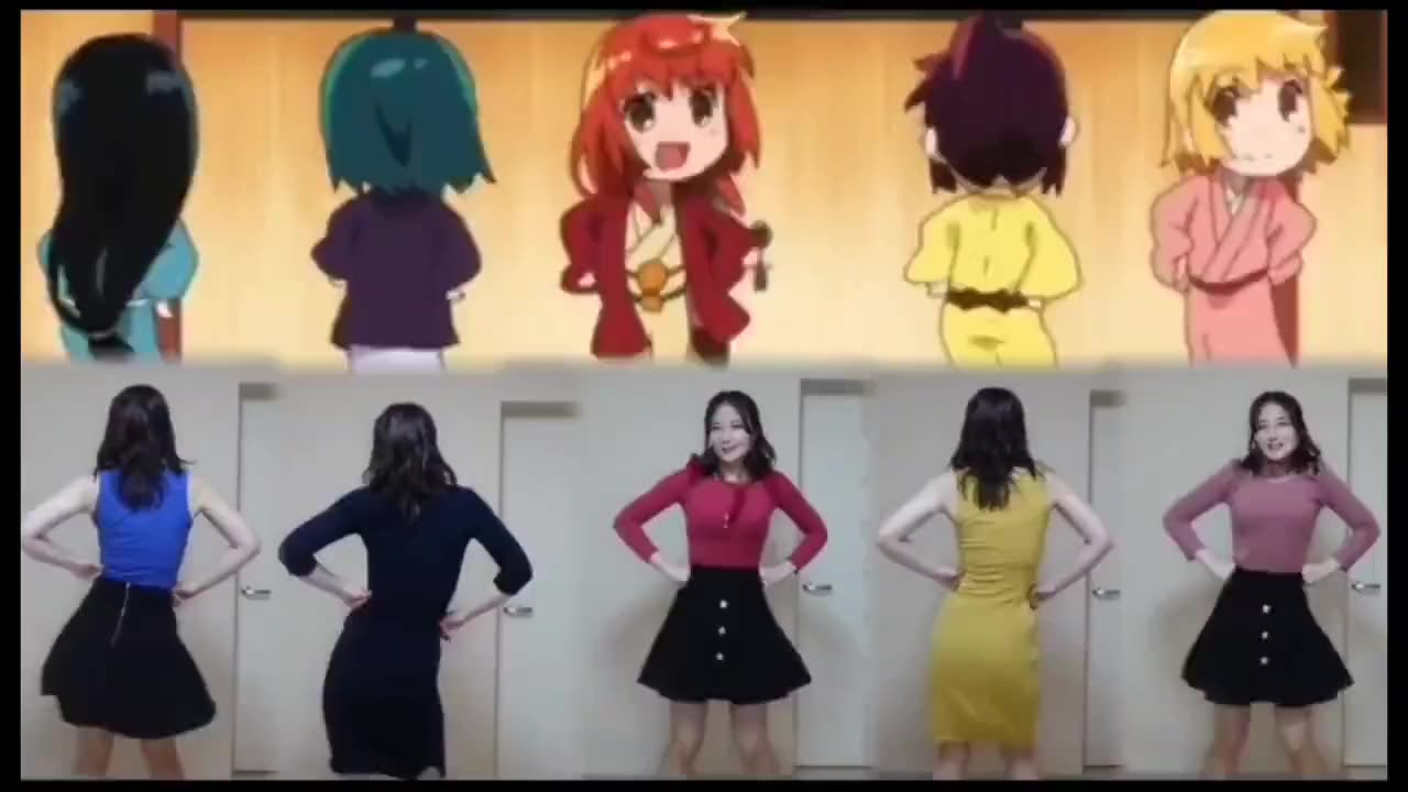 Anime dance of girls