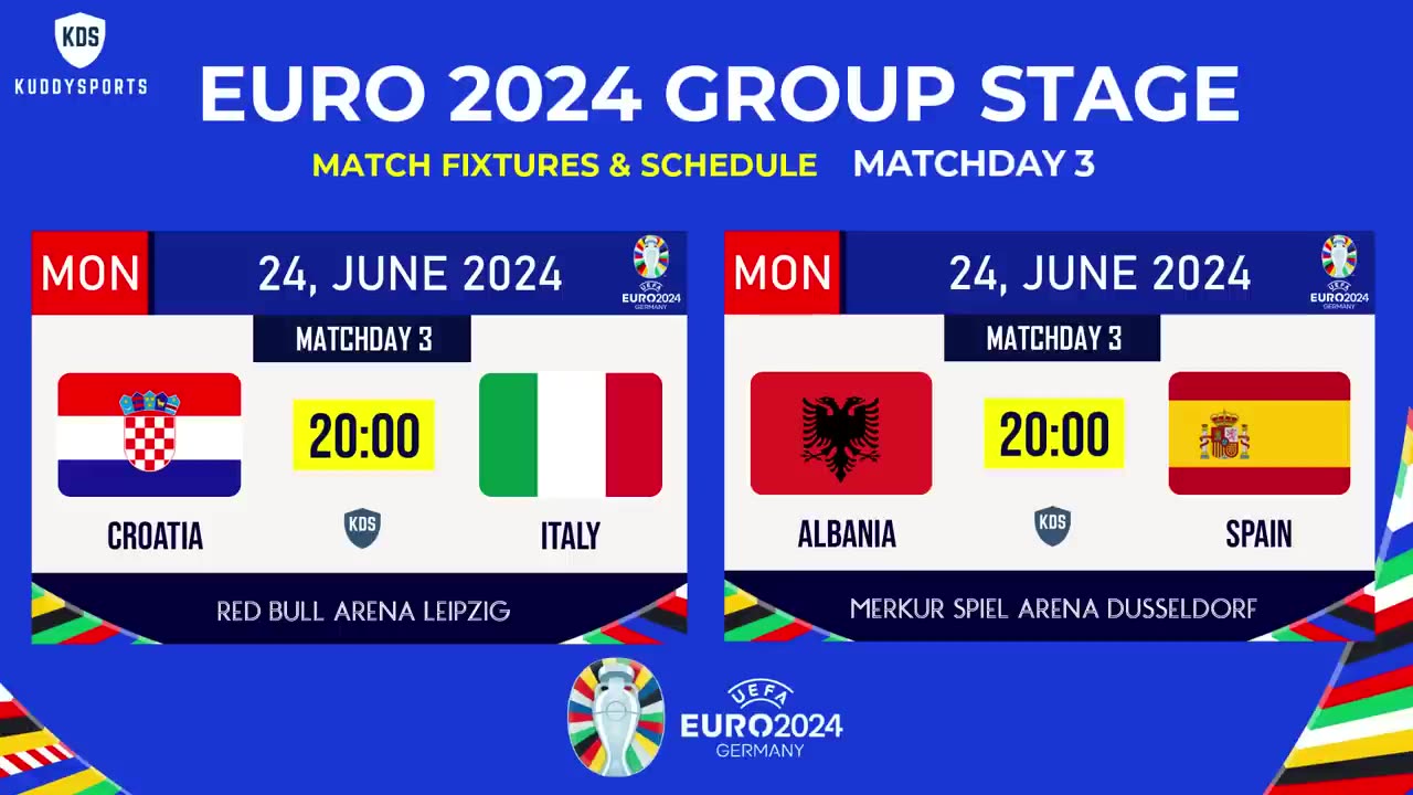 UEFA EURO 2024 FIXTURES _ Full Fixtures & Schedule