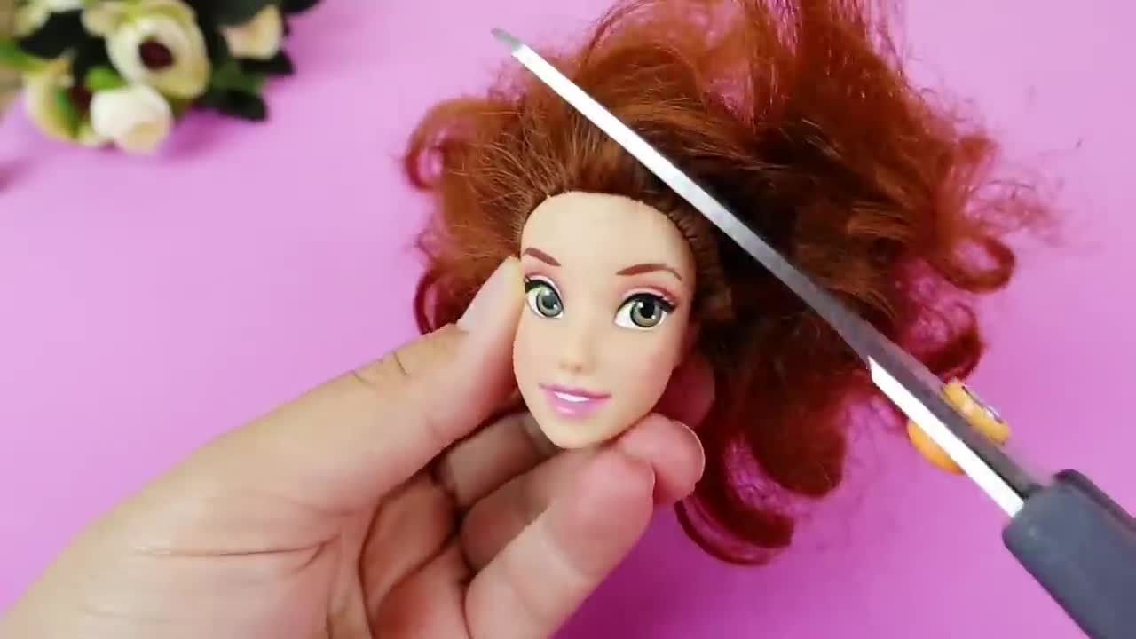 Barbie Doll Makeover Transformation ~ DIY Miniature Ideas for Barbie ~ Wig, Dress, Faceup, and More!