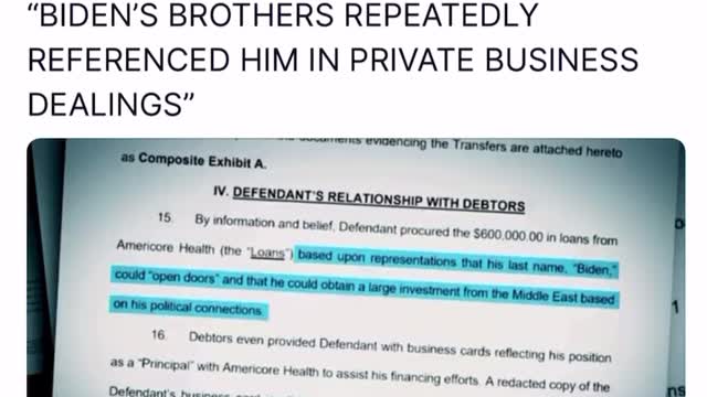 Biden's Brothers Repeatedly Referenced Him in Private Business Dealings