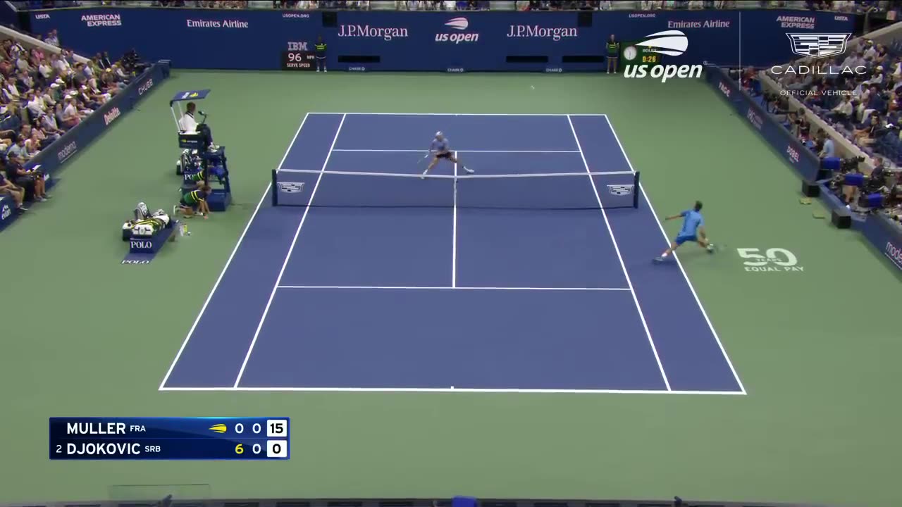 Alexandre Muller vs. Novak Djokovic Highlights | 2023 US Open Round 1