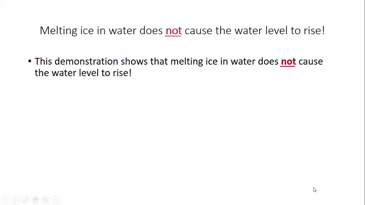 CLIMATE CHANGE is a HOAX: Experiment shows when ice melts, sea levels do not rise.