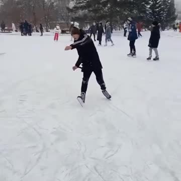 Today we went to skiing, check my moves