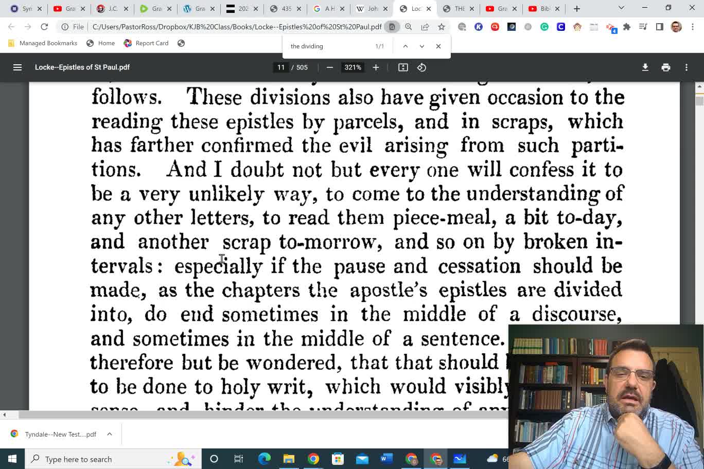 Thoughts From John Locke on the Formatting of the Biblical Text