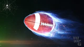 Football Flying in Flames 4K Loop