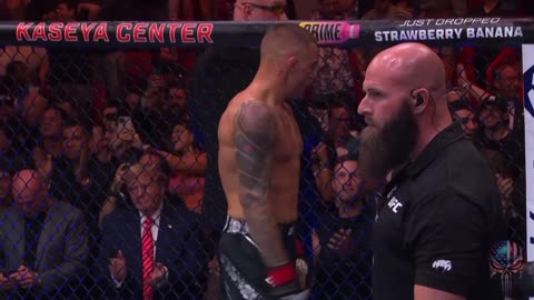 UFC legend Dustin Poirier pays his respects to President Trump