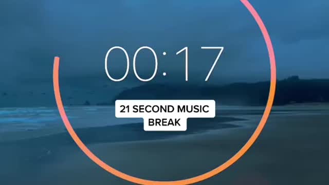 21 second music break