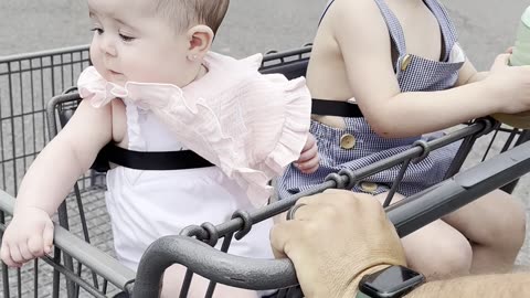 Baby girls fist buggy ride