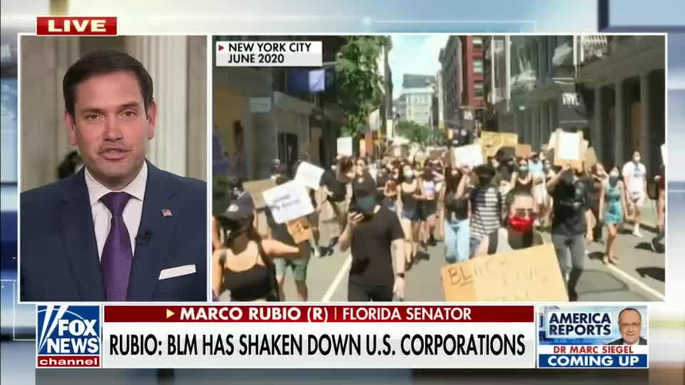 Senator Rubio Joins America Reports to Discuss BLM Reaction to Protests in Cuba