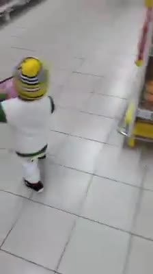 Baby playing in the supermarket / Baby Doing Grocery Shopping