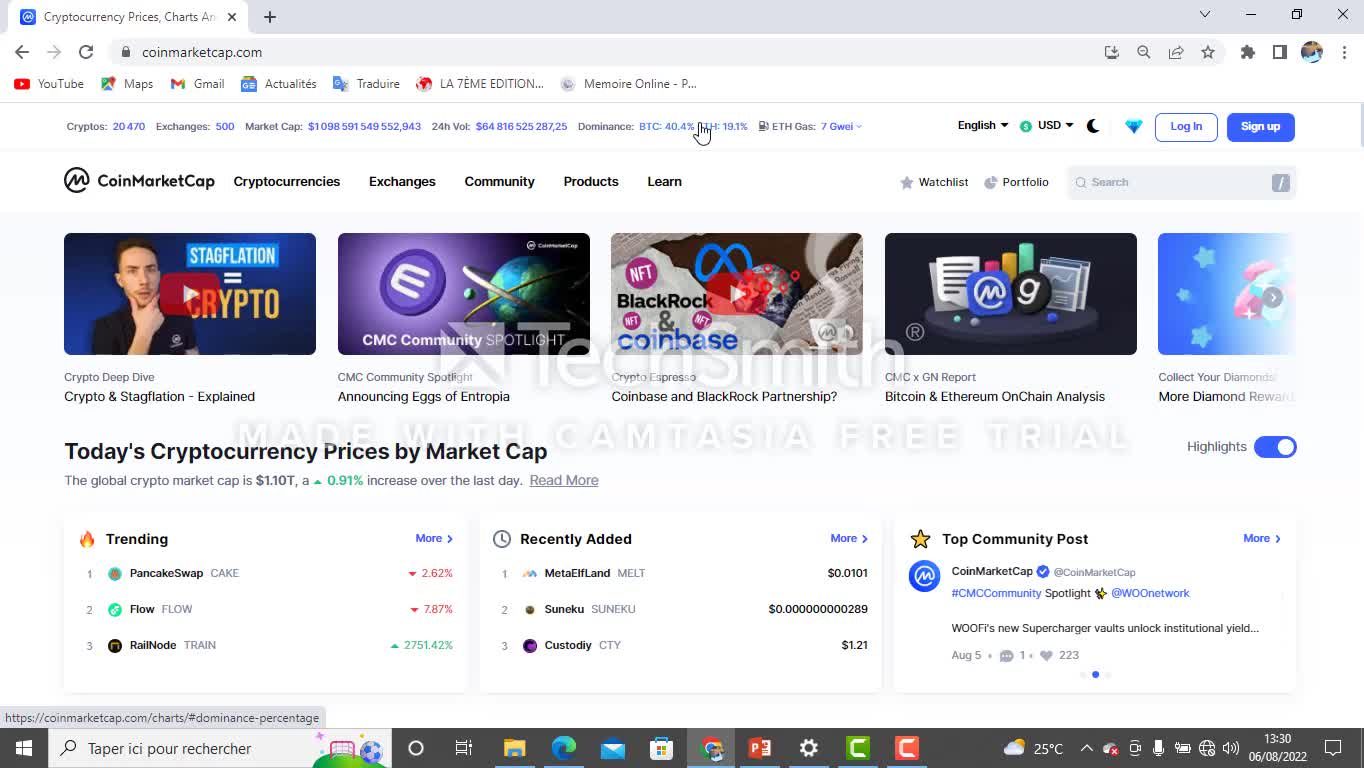 Module 4 : Outils techniques; Segment 1: Coinmarketcap