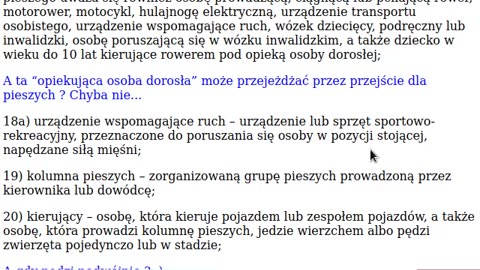 Urządzenie wspomagające ruch - prawo drogowe: laska, hulajnoga a przejście dla pieszych