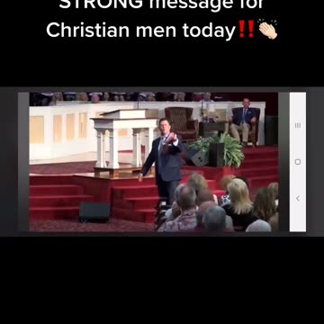 Strong message for CHRISTIAN men