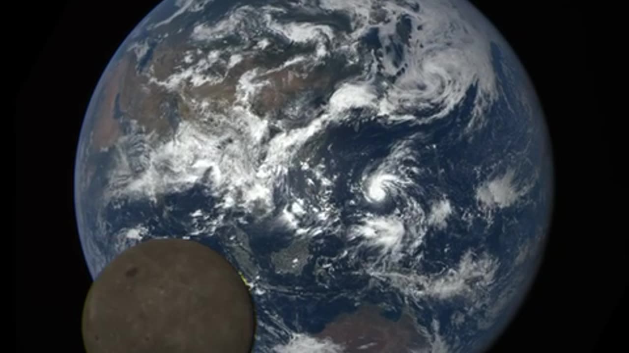 NASA Camera Catches Moon 'Photobombing' Earth