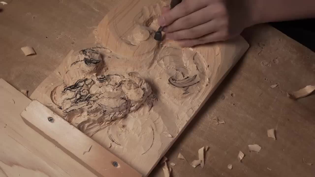 Wood Carving Dragon| To use technic of Japanese traditional wood carving| Woodworking