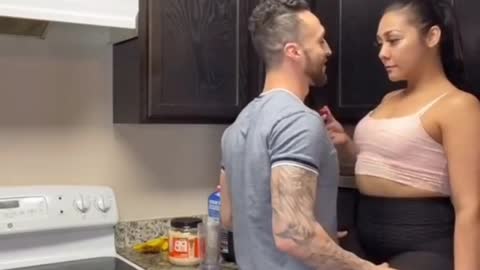 putting my wife on the counter to see her reaction |Tiktok Compilation