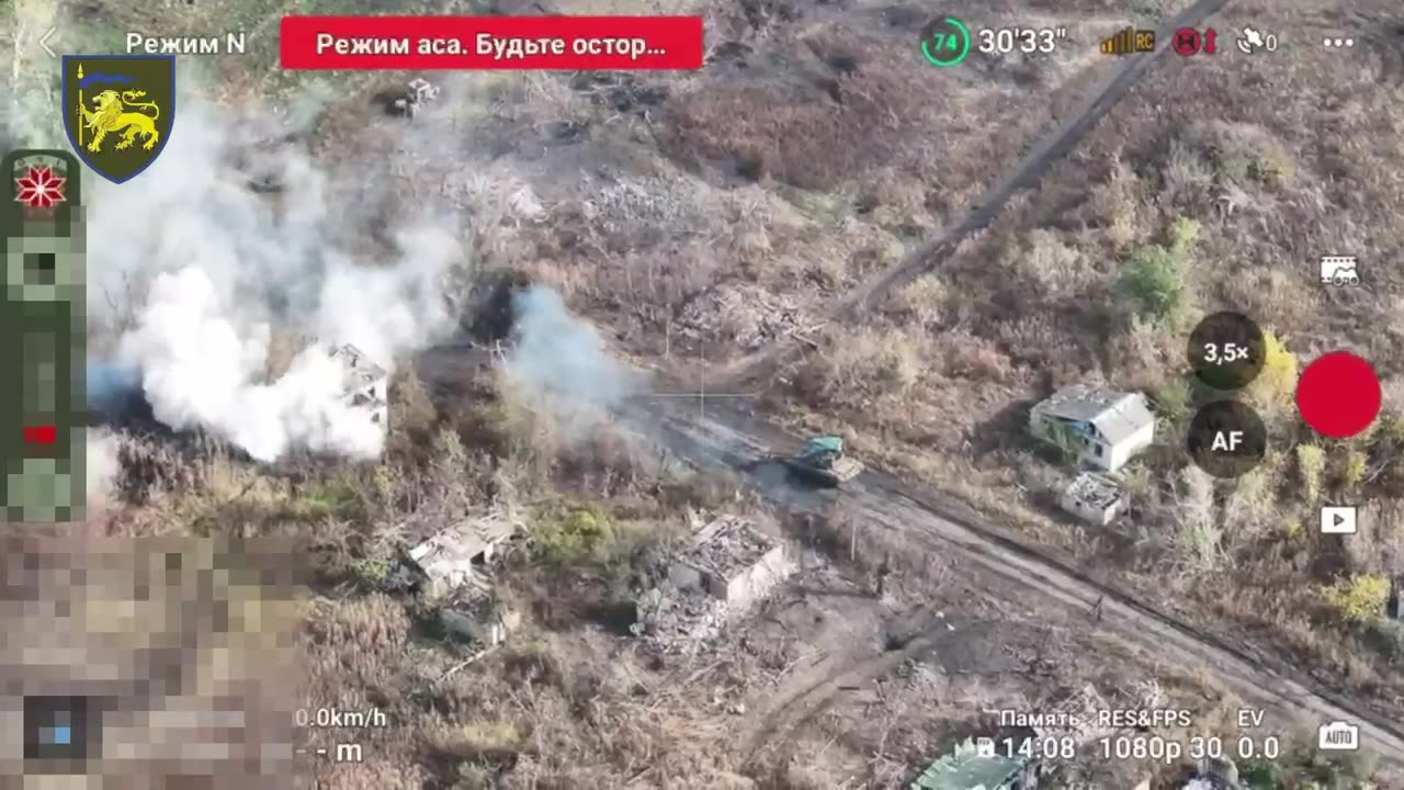 Ukrainian Tank Absorbs Drone Strike During Intense Raid on Russian Lines