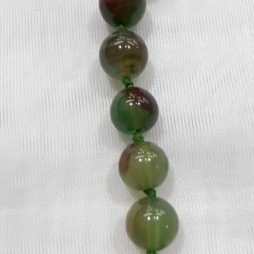 Handmade + Knotting Unique 18” Necklace with Agate. Promotes Power, Strength