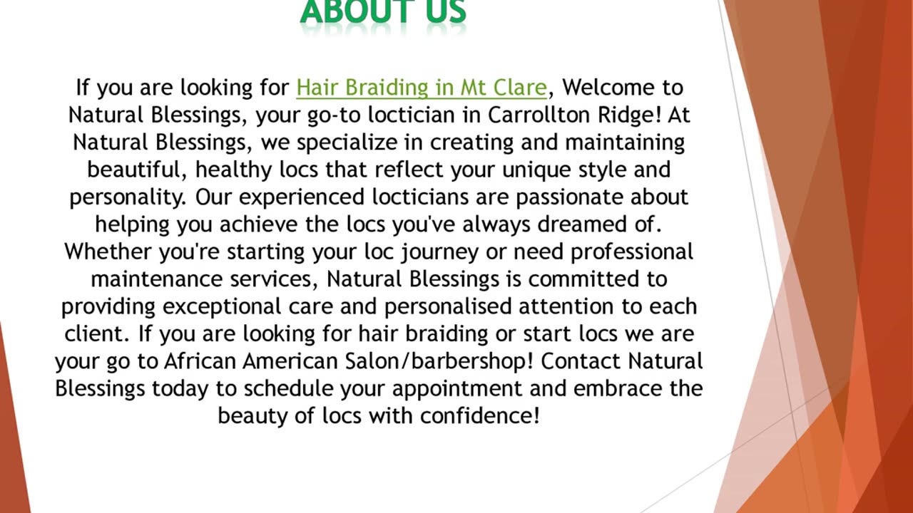 If you are looking for Hair Braiding in Mt Clare