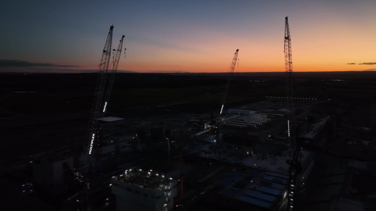 Badgerys Creek Illuminated Crane Signage.