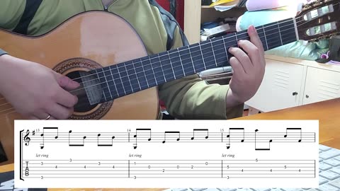 10월의 어느 멋진 날에 - finger style guitar arrangement, full tablature