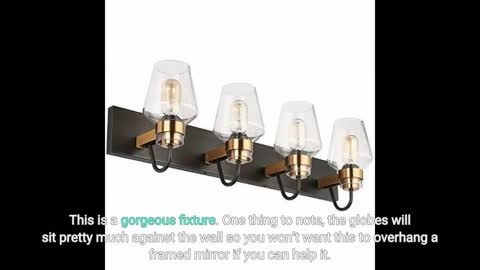 Bathroom Light Fixtures Black and Gold 3-Overview