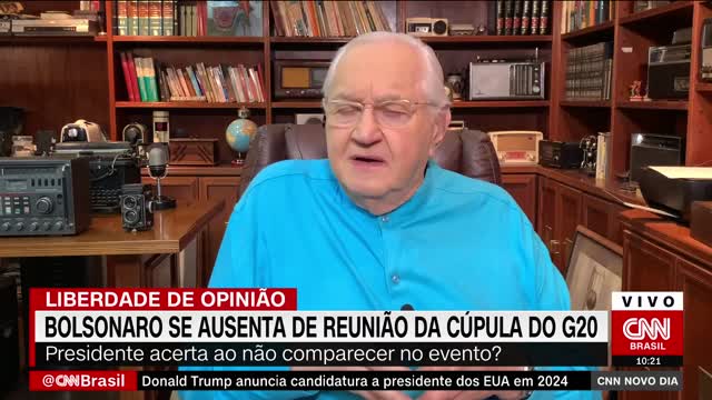 Boris Casoy: Ausência de Bolsonaro no G20 é compreensível - Liberdade de Opinião